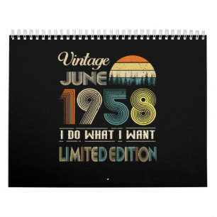 Vintager Juni 1958 Was ich Woll Limited Edition Kalender