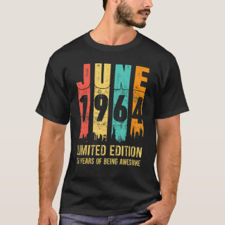 Vintager Juni 1964 58 Jahre alt 58. Geburtstag T-Shirt
