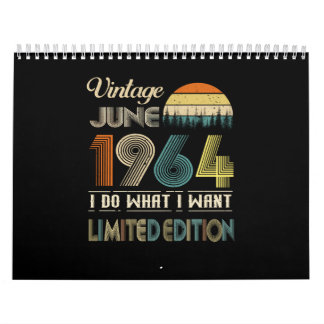 Vintager Juni 1964 Was ich Wollte Limited Edition Kalender