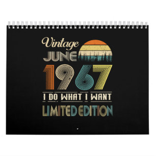 Vintager Juni 1967 Was ich Wollte Limited Edition Kalender
