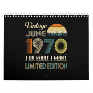 Vintager Juni 1970 Was ich Woll Limited Edition Kalender