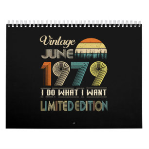 Vintager Juni 1979 Was ich Wollte Limited Edition Kalender