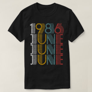 Vintager Juni 1986 Geburtstagsgeschenke Männer Fr T-Shirt