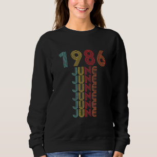 Vintager Juni 1986 Retro Geburtstag 36. Geburtstag Sweatshirt