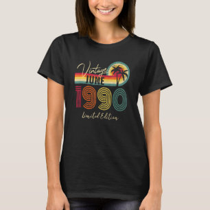 Vintager Juni 1990 32. Geburtstag 32 Jahre alt T-Shirt