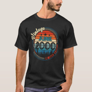 Vintager Juni 2000 22. Geburtstag T-Shirt