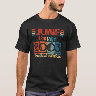 Vintager Juni 2003 19. Geburtstagsgeschenke 19 Jah T-Shirt