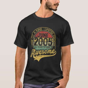 Vintager Juni 2005 16 Jahre Geboren im Jahr 2005 1 T-Shirt