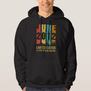 Vintager Juni 2012 10 Jahre alter 10. Geburtstag Hoodie