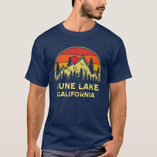 Vintager Juni Lake California Wandern T-Shirt (Vorderseite)