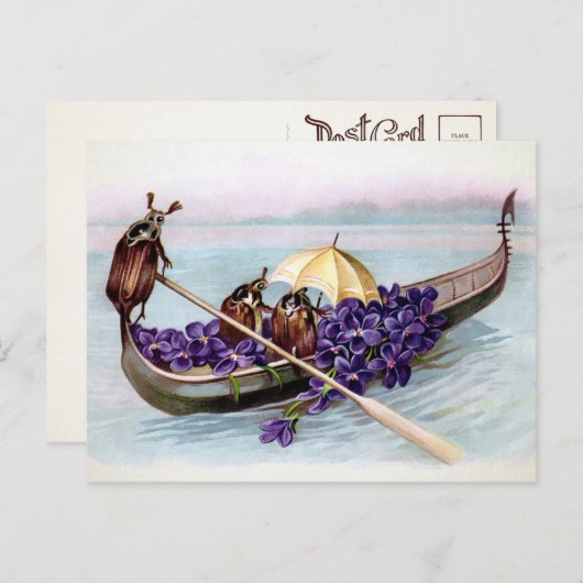 Vintager Käferbootausflug Postkarte (Vorne/Hinten)