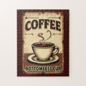 Vintager Kaffee Bottomless Cup Puzzle (Vertikal)