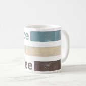 Vintager Kaffee bunter Text Liebe Kaffee Kaffeetasse (VorderseiteRechts)
