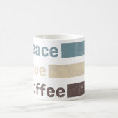 Vintager Kaffee bunter Text Liebe Kaffee Kaffeetasse (Mittel)