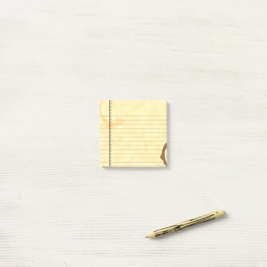 Vintager Kaffee-Büstenhalter mit klebrigen Notizen (Auf Schreibtisch)