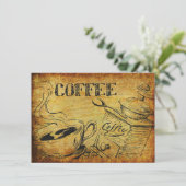 Vintager Kaffee-Cup Karte (Stehend Vorderseite)
