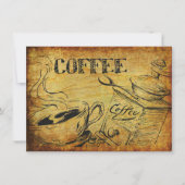 Vintager Kaffee-Cup Karte (Vorderseite)