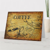 Vintager Kaffee-Cup Karte (Vorderseite)