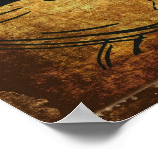 Vintager Kaffee-Cup Poster (Ecke)