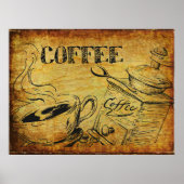 Vintager Kaffee-Cup Poster (Vorne)