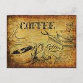 Vintager Kaffee-Cup Postkarte (Vorderseite)