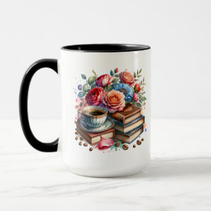 Vintager Kaffee-Cup und Blume in Rise und Shine Tasse