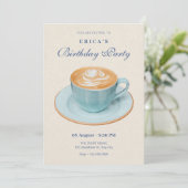 Vintager Kaffee Einladung (Stehend Vorderseite)