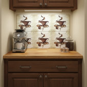 Vintager Kaffee Fliese