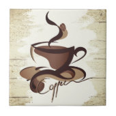 Vintager Kaffee Fliese (Vorderseite)