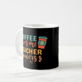 Vintager Kaffee gibt mir Power Kaffeetasse (Vorderseite Links)