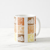 Vintager Kaffee, Koffeinsüchtige Kaffeetasse (VorderseiteRechts)