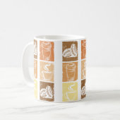 Vintager Kaffee, Koffeinsüchtige Kaffeetasse (Vorderseite Links)