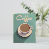 Vintager Kaffee kommerziell Postkarte (Stehend Vorderseite)