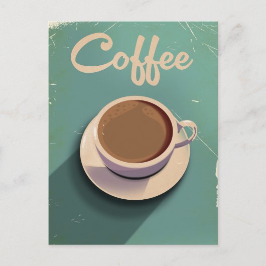 Vintager Kaffee kommerziell Postkarte (Vorderseite)