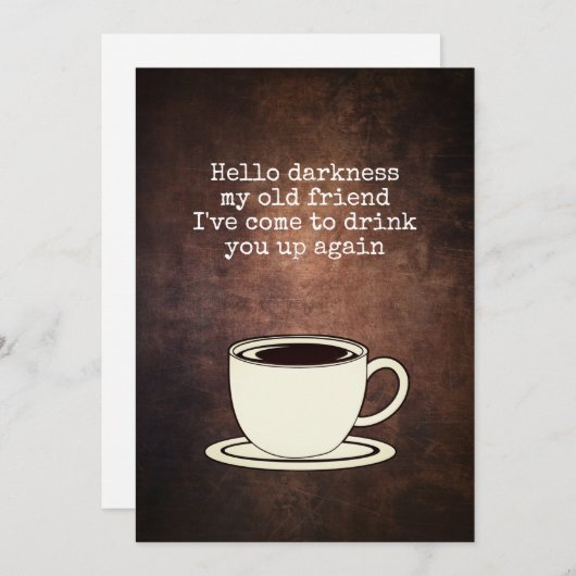 Vintager Kaffee Lover Funny Zitat Einladung (Vorne/Hinten)