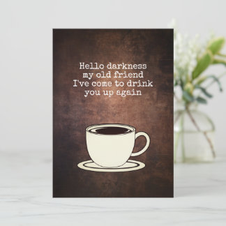 Vintager Kaffee Lover Funny Zitat Einladung