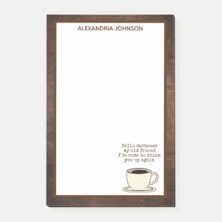 Vintager Kaffee Lover Witziges Zitat Nachhinweise Post-it Klebezettel