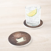 Vintager Kaffee Lover Zitat Untersetzer (Seite)