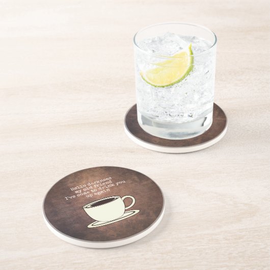 Vintager Kaffee Lover Zitat Untersetzer (Seite)