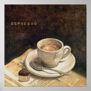 Vintager Kaffee Poster