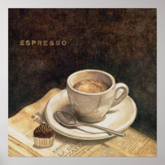 Vintager Kaffee Poster (Vorne)