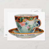 Vintager Kaffee Postkarte (Vorne/Hinten)