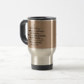 Vintager Kaffee Reisebecher (Vorderseite Links)
