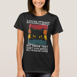Vintager Kaffee rückwärts geschrieben ist Eeffoc C T-Shirt