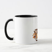 Vintager Kaffee und Croissant Tasse (Links)