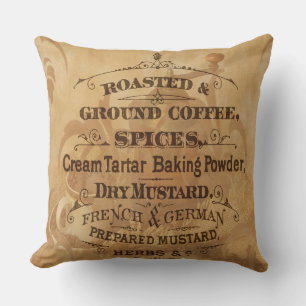 Vintager Kaffee und Gewürze Rustikal und stilvoll Kissen