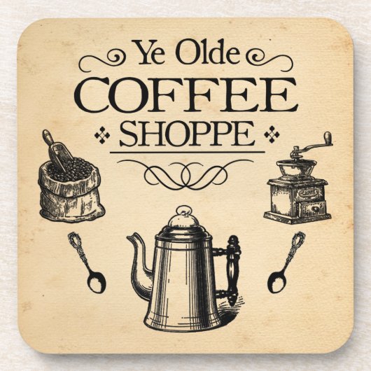 Vintager Kaffee Untersetzer (Vorderseite)