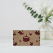 Vintager Kaffee Visitenkarte (Stehend Vorderseite)