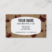 Vintager Kaffee Visitenkarte (Rückseite)