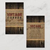 Vintager Kaffee Visitenkarte (Vorne/Hinten)